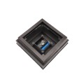 5" Sq. Cape May Solar LED Lighted Vinyl Post Cap for Vinyl Fence and Railing (Antique Brown)