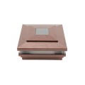 5" Sq. Cape May Solar Lighted Vinyl Post Cap for Vinyl Fence and Railing (Antique Copper)