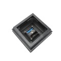 5" Sq. Cape May Solar LED Lighted Vinyl Post Cap for Vinyl Fence and Railing (Antique Gray)