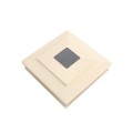5" Sq. Cape May Solar LED Lighted Vinyl Post Cap for Vinyl Fence and Railing (Beige)