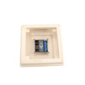 5" Sq. Cape May Solar LED Lighted Vinyl Post Cap for Vinyl Fence and Railing (Beige)