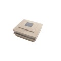 5" Sq. Cape May Solar LED Lighted Vinyl Post Cap for Vinyl Fence and Railing (Khaki)