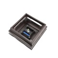 5.625" Sq. Cape May Solar LED Lighted Vinyl Post Cap for Vinyl Fence and Railing (Antique Brown)