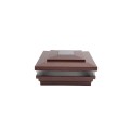 5.625" Sq. Cape May Solar LED Lighted Vinyl Post Cap for Vinyl Fence and Railing (Antique Copper)