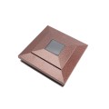 5.625" Sq. Cape May Solar LED Lighted Vinyl Post Cap for Vinyl Fence and Railing (Antique Copper)