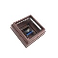 5.625" Sq. Cape May Solar LED Lighted Vinyl Post Cap for Vinyl Fence and Railing (Antique Copper)