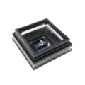 LMT-1518HB 5.625" Sq. Cape May Solar LED Lighted Vinyl Post Cap - Hammertone Black