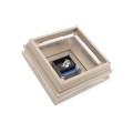 5.625" Sq. Cape May Solar LED Lighted Vinyl Post Cap for Vinyl Fence and Railing (Khaki)