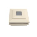 6" Sq. Cape May Solar LED Lighted Vinyl Post Cap for Vinyl Fence and Railing (Almond)
