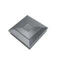 6" Sq. Cape May Solar LED Lighted Vinyl Post Cap for Vinyl Fence and Railing (Antique Gray)