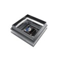 6" Sq. Cape May Solar LED Lighted Vinyl Post Cap for Vinyl Fence and Railing (Antique Gray)