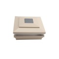 6" Sq. Cape May Solar LED Lighted Vinyl Post Cap for Vinyl Fence and Railing (Khaki)