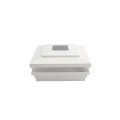 6" Sq. Cape May Solar LED Lighted Vinyl Post Cap for Vinyl Fence and Railing (White)