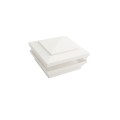 4.5" Sq Cape May Low Voltage LED Lighted Vinyl Post Cap for Vinyl Fence and Railing (Warm White) White