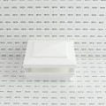 4.5" Sq Cape May Low Voltage LED Lighted Vinyl Post Cap for Vinyl Fence and Railing (Warm White) White
