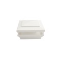 4.5" Sq Cape May Low Voltage LED Lighted Vinyl Post Cap for Vinyl Fence and Railing (Warm White) White