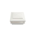 4.5" Sq Cape May Low Voltage LED Lighted Vinyl Post Cap for Vinyl Fence and Railing (Cool White) White