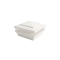 4.5" Sq Cape May Low Voltage LED Lighted Vinyl Post Cap for Vinyl Fence and Railing (Cool White) White