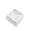 4.5" Sq Cape May Low Voltage LED Lighted Vinyl Post Cap for Vinyl Fence and Railing (Cool White) White