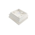 4.5" Sq Cape May Low Voltage LED Lighted Vinyl Post Cap for Vinyl Fence and Railing (Cool White) White