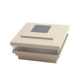 4.5" Sq. Cape May Solar LED Lighted Vinyl Post Cap for Vinyl Fence and Railing (Almond)