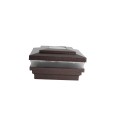 4.5" Sq. Cape May Solar LED Lighted Vinyl Post Cap for Vinyl Fence and Railing (Antique Brown)