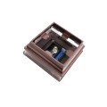 4.5" Sq. Cape May Solar LED Lighted Vinyl Post Cap for Vinyl Fence and Railing (Antique Copper)