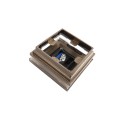 4.5" Sq. Cape May Solar LED Lighted Vinyl Post Cap for Vinyl Fence and Railing (Antique Gold)