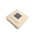 4.5" Sq. Cape May Solar LED Lighted Vinyl Post Cap for Vinyl Fence and Railing (Beige)