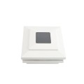 4.5" Sq. Cape May Solar LED Lighted Vinyl Post Cap for Vinyl Fence and Railing (White)