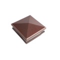 4.5" Sq Neptune Low Voltage LED Lighted Vinyl Post Cap for Vinyl Fence and Railing (Warm White) Antique Copper 1563