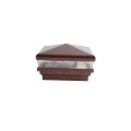 4.5" Sq Neptune Low Voltage LED Lighted Vinyl Post Cap for Vinyl Fence and Railing (Warm White) Antique Copper 1563