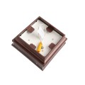 4.5" Sq Neptune Low Voltage LED Lighted Vinyl Post Cap for Vinyl Fence and Railing (Warm White) Antique Copper 1563