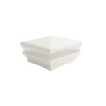 4.5" Sq Neptune Low Voltage LED Lighted Vinyl Post Cap for Vinyl Fence and Railing (Warm White) White