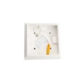 4.5" Sq Neptune Low Voltage LED Lighted Vinyl Post Cap for Vinyl Fence and Railing (Warm White) White