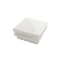 4.5" Sq Neptune Low Voltage LED Lighted Vinyl Post Cap for Vinyl Fence and Railing (Cool White) White