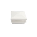 4.5" Sq Neptune Low Voltage LED Lighted Vinyl Post Cap for Vinyl Fence and Railing (Cool White) White