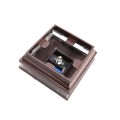 4.5"Sq. Neptune Solar LED Lighted Vinyl Post Cap for Wood and Vinyl Fence (Antique Copper)