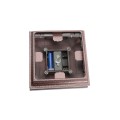 4.5"Sq. Neptune Solar LED Lighted Vinyl Post Cap for Wood and Vinyl Fence (Antique Copper)