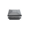 4.5" Sq. Neptune Solar LED Lighted Vinyl Post Cap for Vinyl Fence and Railing (Antique Gray)