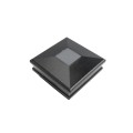 4.5" Sq. Neptune Solar LED Lighted Vinyl Post Cap for Vinyl Fence and Railing (Hammertone Black)