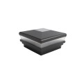 4.5" Sq. Neptune Solar LED Lighted Vinyl Post Cap for Vinyl Fence and Railing (Hammertone Black)