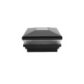4.5" Sq. Neptune Solar LED Lighted Vinyl Post Cap for Vinyl Fence and Railing (Hammertone Black)