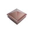4.5" Sq Haven Low Voltage LED Lighted Vinyl Post Cap for Vinyl Fence and Railing (Warm White) Antique Copper