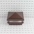 4.5" Sq Haven Low Voltage LED Lighted Vinyl Post Cap for Vinyl Fence and Railing (Warm White) Antique Copper
