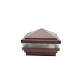 4.5" Sq Haven Low Voltage LED Lighted Vinyl Post Cap for Vinyl Fence and Railing (Warm White) Antique Copper