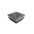4.5" Sq Haven Low Voltage LED Lighted Vinyl Post Cap for Vinyl Fence and Railing (Warm White) Antique Gray
