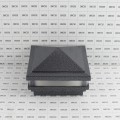 4.5" Sq Haven Low Voltage LED Lighted Vinyl Post Cap for Vinyl Fence and Railing (Warm White) Antique Gray