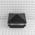 4.5" Sq Haven Low Voltage LED Lighted Vinyl Post Cap for Vinyl Fence and Railing (Warm White) Hammertone Black