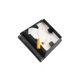 4.5" Sq Haven Low Voltage LED Lighted Vinyl Post Cap for Vinyl Fence and Railing (Warm White) Hammertone Black